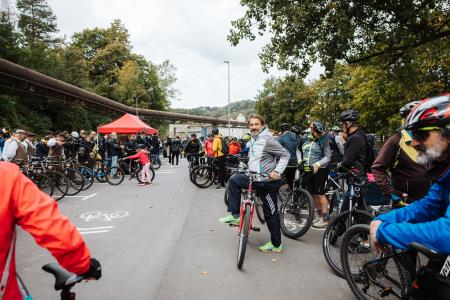 Otvoritev kolesarske CE-SˇT-SˇE-117